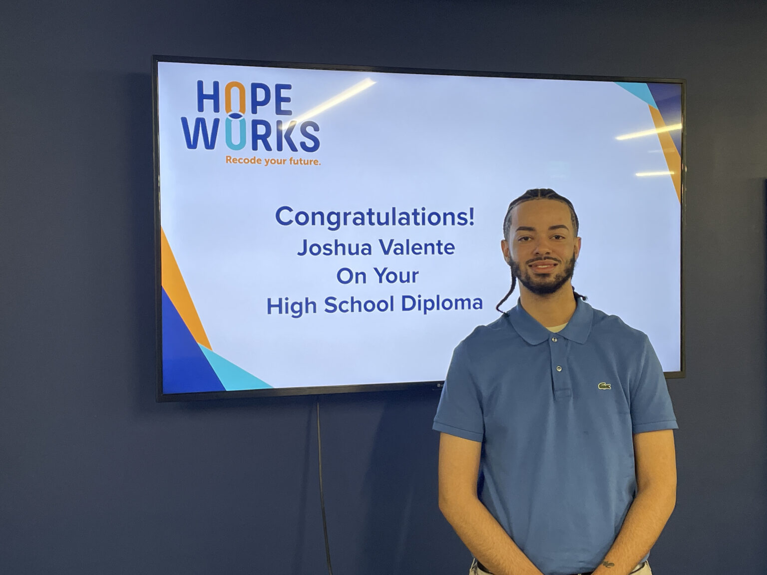 Joshua Earns His High School Diploma & Starts Web Internship - Hopeworks